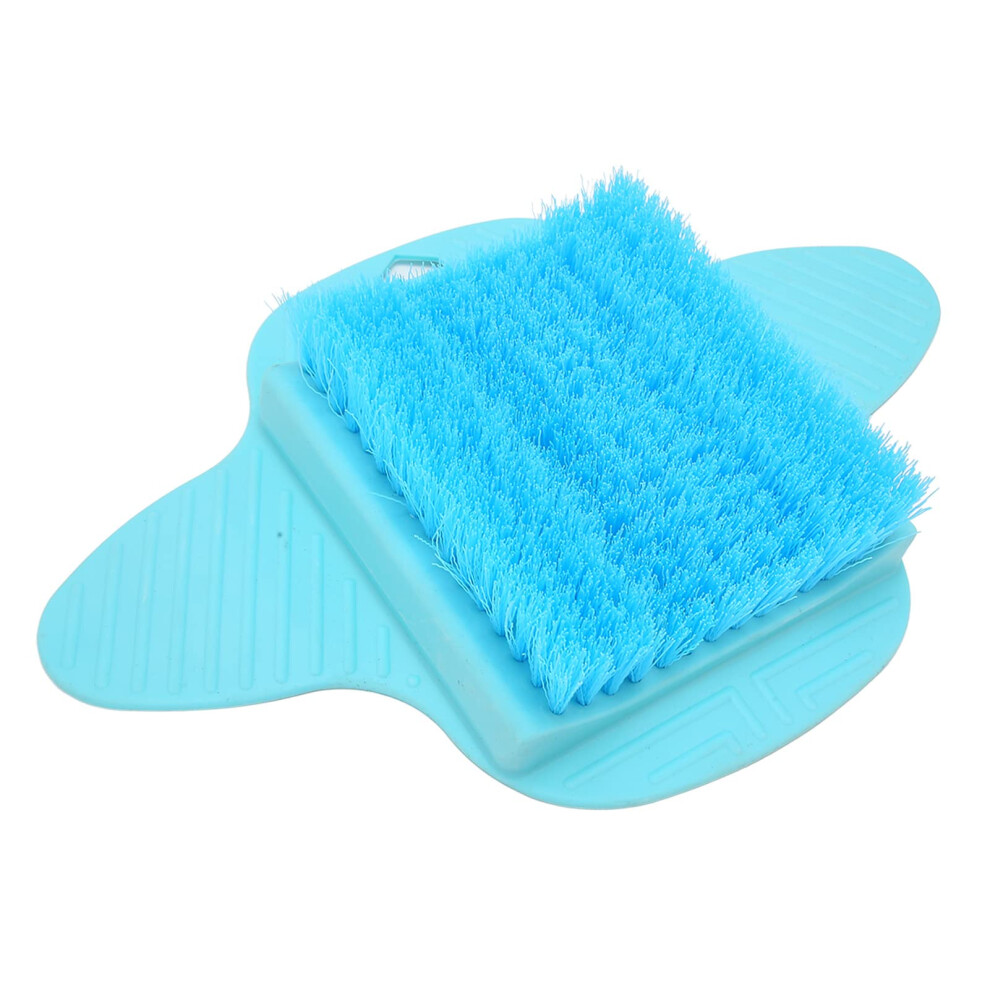 Shower Foot Scrubber with Soft Bristles and Suction Cup, Hanging Foot Cleaning Brush Blue