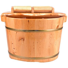 Wooden Foot Bath Barrel for Adults with Full Foot Immersion and Durable Solid Wood Design