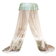 Dreamy Princess Bed Canopy, Girls Room Decor with Easy Installation Canopy for 1.5m Beds, Double Layer Sheer Mesh in Elegant Lace (沁梦白)