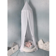 Enchanting Princess Canopy For Kids Bed, Reading Nook Canopy With Hanging Ring In Center, Perfect Decor For Children's Room Castle Play Tent