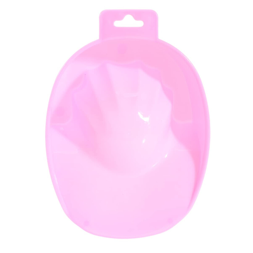Pink Nail Soak Bowl For Gel Polish Removal, Durable Plastic Manicure Soaking Tray For One Hand