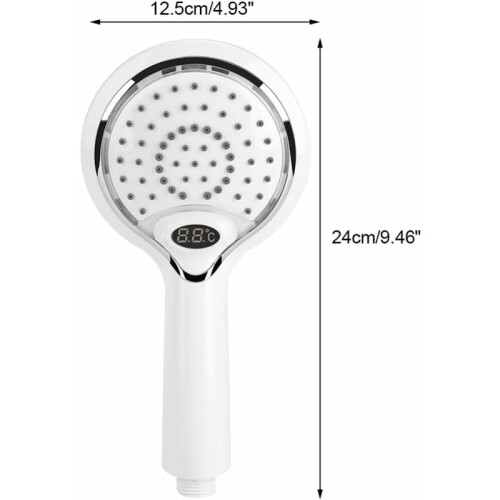 Eco-Friendly Multi-Color Gradient LED Shower Head, Temperature Controlled With Real-Time Digital Display For Kitchen And Bathroom 1