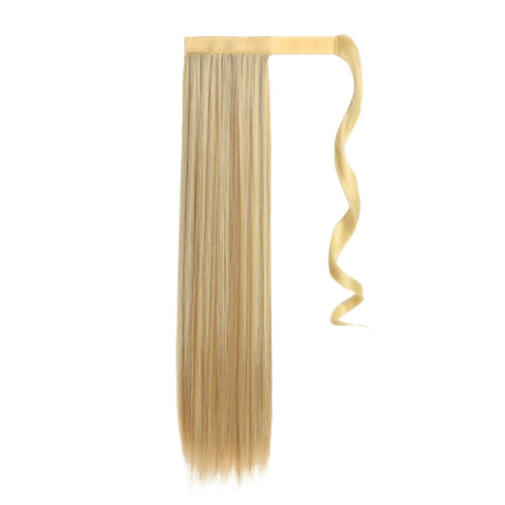22 Inch Heat Resistant Synthetic Ponytail Extension Wrap Around Long Clip In Hairpiece for Women