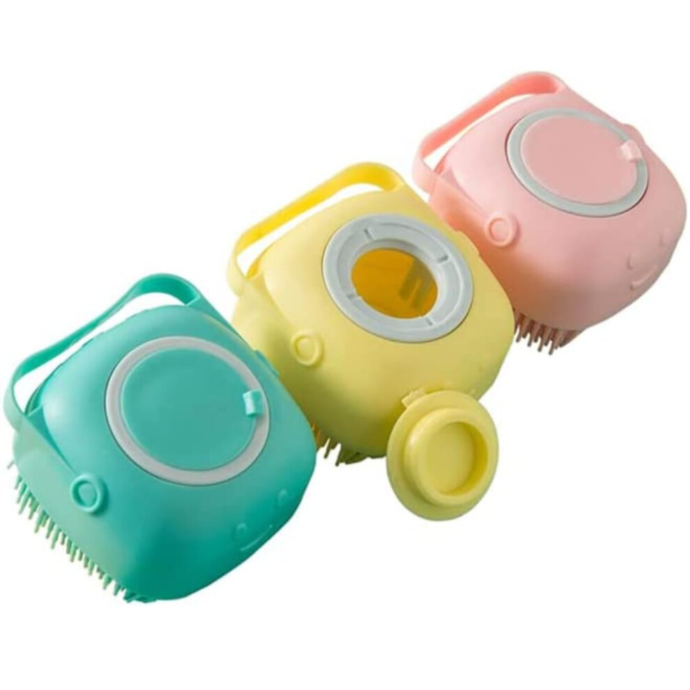 Light 3 Pack Silicone Bath Sponge Body Scrubber With Builtin Gel Reservoir For Kids Adults And Pets