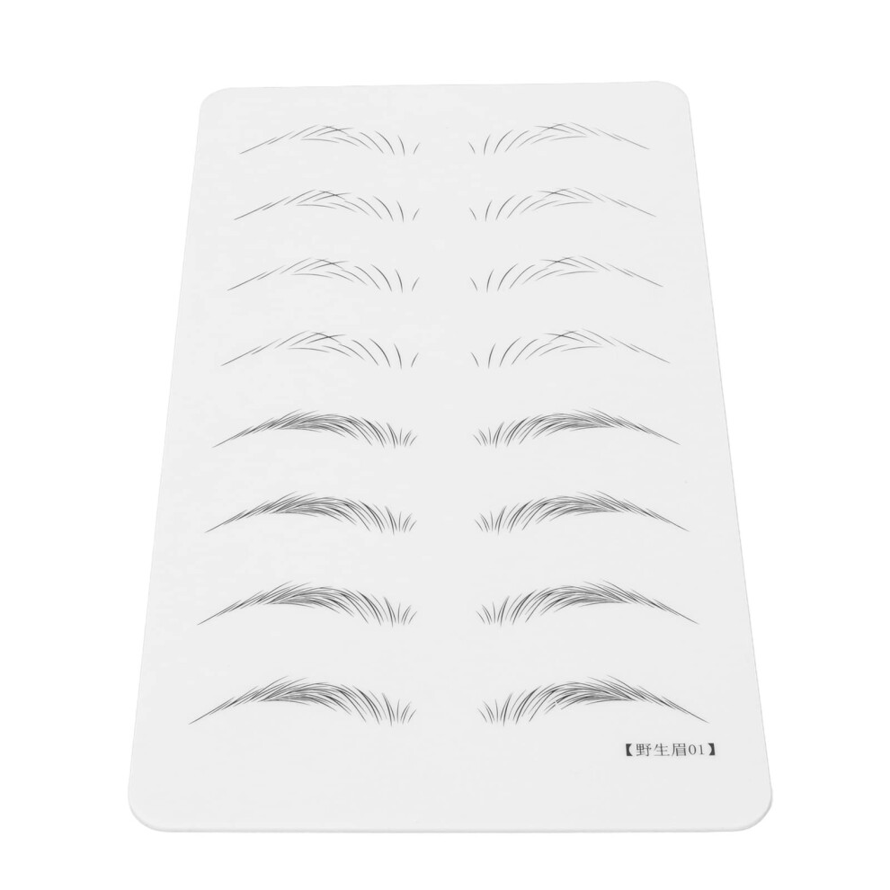 Microblading Practice Skin DoubleSided Silicone with Realistic Texture and PreShaped Eyebrow Guide