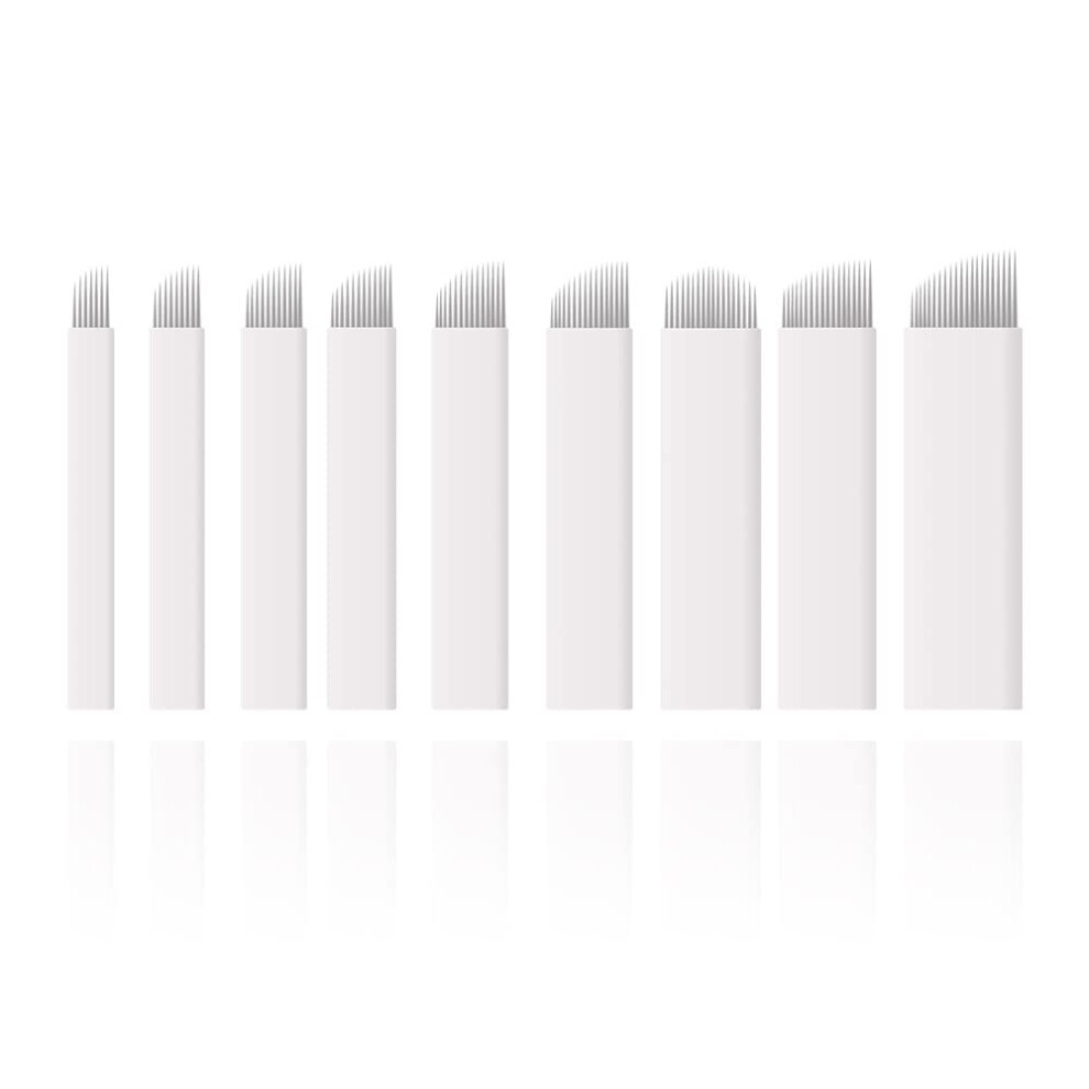500PCS 12 Pin Microblading Needles for Manual Tattoo Pen Disposable Eyebrow Tattoo Blades