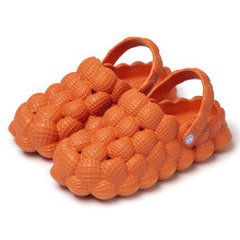Bubble Slides for Men and Women with Massage Footbed NonSlip EVA Foam Indoor Shower Slippers Orange