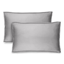 Bare Home Kuddfodral - Premium1800Collection - Dubbelborstad - Standard, Ljusgrå