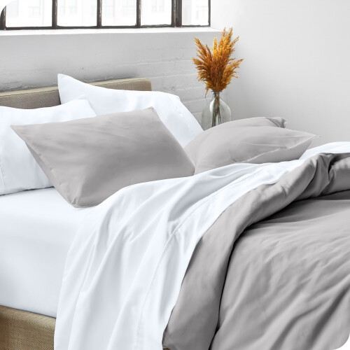 Σετ Μαξιλαριών Bare Home - Premium1800Collection - Διπλό Βουρτσισμένο - Standard, Ανοιχτό Γκρι 2