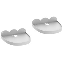 Lautsprecher-Aufbewahrungsregal zur Wandmontage, Audio2Pack-Ständer, Lautsprecherkabelaufwickler, Kabelhalterung, Weiß