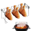 Βάση για BBQ Ribs, Σχάρες για μπριζόλες, Κοτόπουλο, Μοσχάρι, Πλευρά, Γκριλ, Μαύρο, για 3