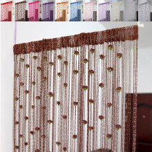 Tenda divisoria per porta con rose, 39x79 pollici, con nappe, compatibile con telai di porte.
