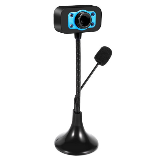 Webcam USB ad alta definizione Webcam4Led con microfono per desktop, compatibile con Skype, computer, PC e laptop.