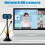 Webcam USB ad alta definizione Webcam4Led con microfono per desktop, compatibile con Skype, computer, PC e laptop. 3