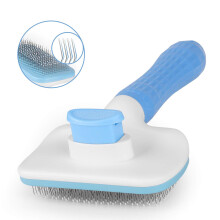 Cepillo autolimpiante de cerdas metálicas, cepillo para el aseo de perros, gatos y conejos.