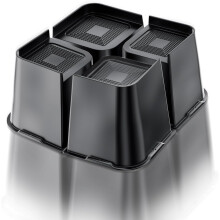 Bettfüße 15 cm, robuste, verstellbare Möbelfüße, Erhöhungsblöcke für Couch, Sofa, Tisch, Stuhlbeine, Gestell, Studentenwohnheim (4er-Set)