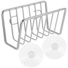 Küchenablage mit Schwammabtropfkorb, magnetischer Halter für Spülbecken, Edelstahl