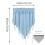 Cortinas Begine Clearance Azul Celeste, Bandôs Triangulares, Cortinas para Cozinha (5124 polegadas) A, Cortinas, 1 peça 3