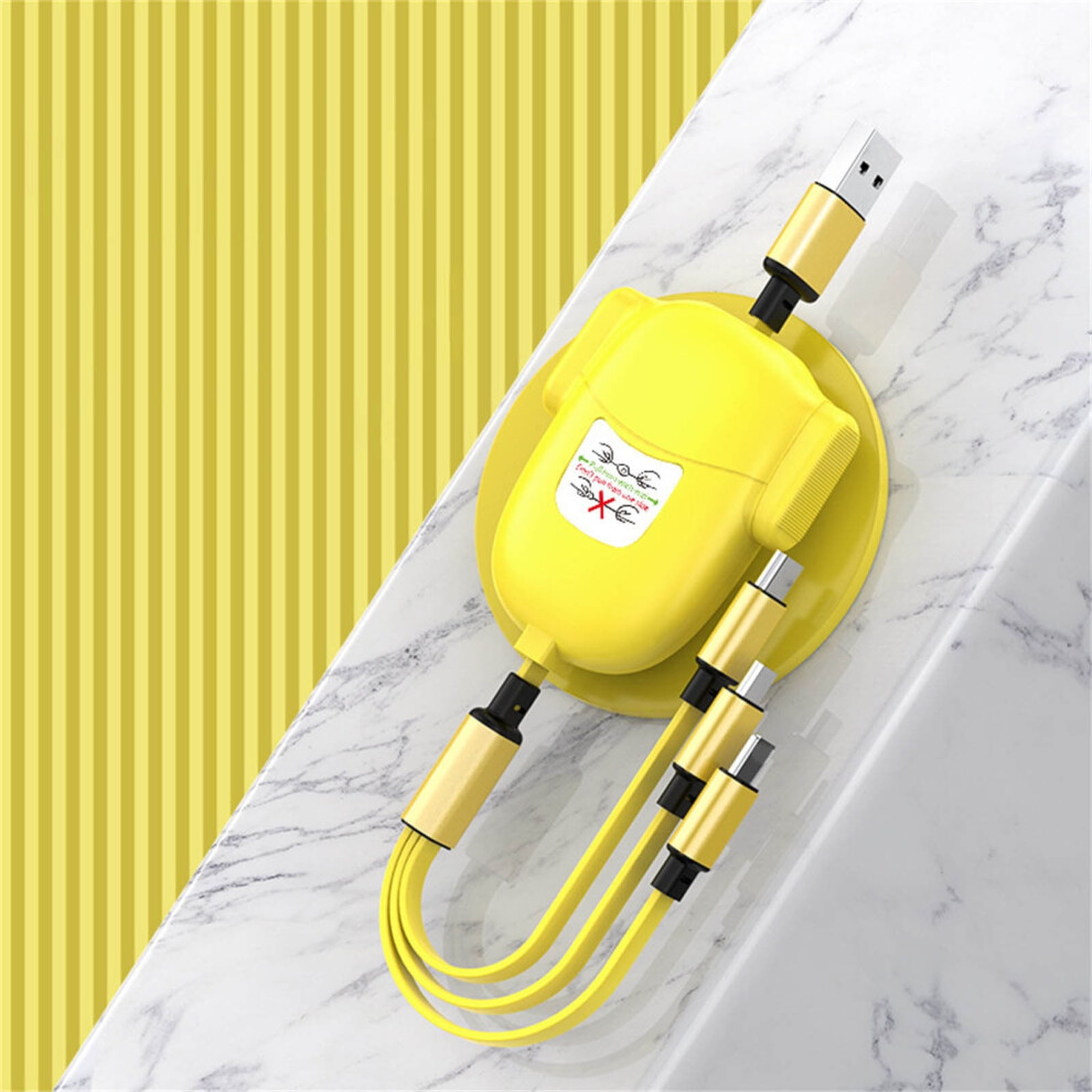 Unllll 3-In-1 Retractable Usb Cable (Type-C/Micro Usb/Ios), 105Cm, Fast Charging, Portable, Compatible With Cell Phones/Ps/Tablets 9164030594494