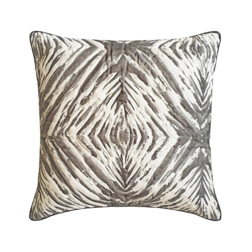 Capas de almofada decorativas HomeCentric, cinza, 35,5 x 35,5 cm, pacote com 2 unidades, capas de almofada acolchoadas em algodão para sofá, estilo