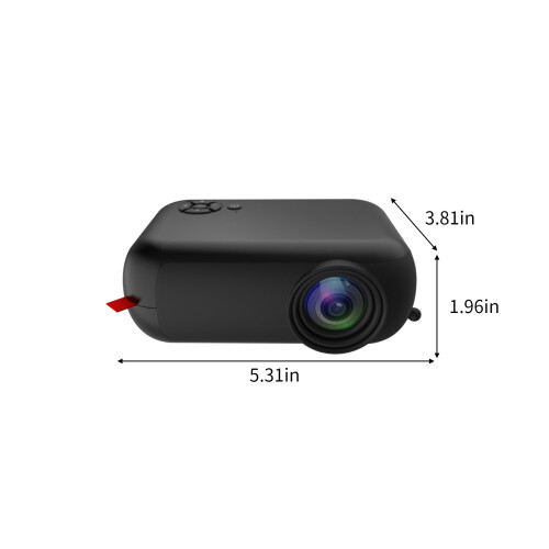 Ikohbadg Portable LED Mini Projector with 1080P HD Decoding, U-Disk/Trans-flash Card/HDMI and AV Cable Compatibility 2