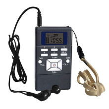 Digitales FM-Radio, Mini-Lautsprecher, tragbarer Empfänger mit LED-Anzeige, Single-Band-Musikplayer, silbergrau