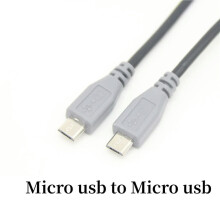 Cabo de dados USB-C para Micro USB, Mini USB, Micro USB para transferência de dados OTG em celulares, fio de cobre de 30 cm a 50 cm.