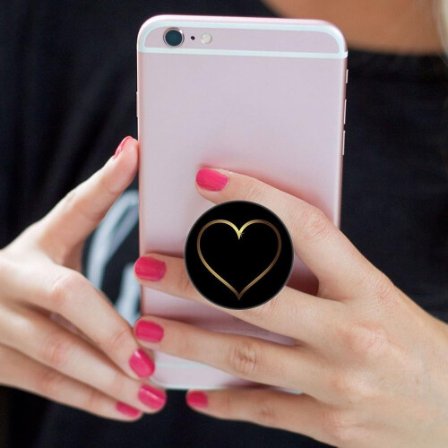 Kit com 6 Suportes para Celular e Smartphones, Dobráveis e Expansíveis - Rosa e Preto 1