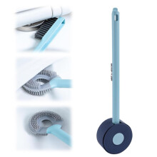 Uclet Silikon-Toilettenbürsten-Set mit Halterung, kompatibel mit Wohnmobilen, kreative Badezimmerreinigungsbürste mit Aufbewahrung