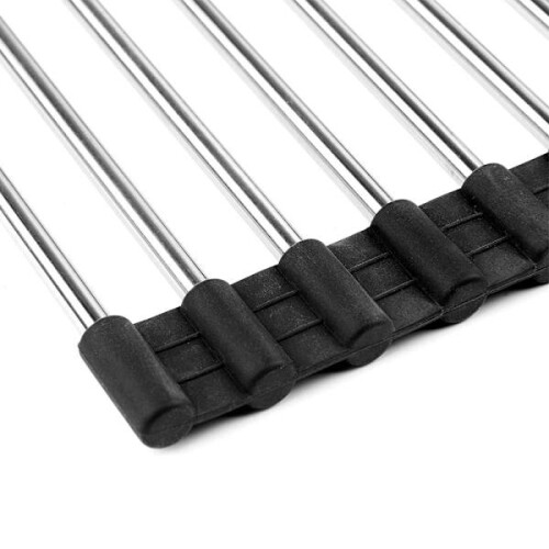 Hopfällbar diskställ i rostfritt stål, hopfällbar, 1-pack 2