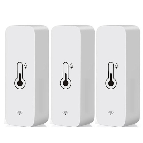 Conjunto de 3 Termômetros e Higrômetros Tuya com Sensor de Temperatura e Umidade Interna via Wi-Fi