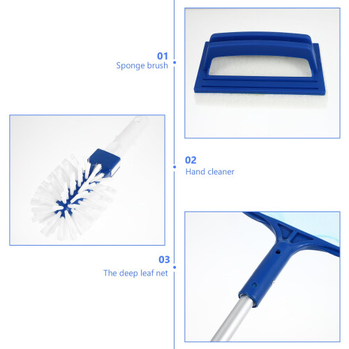 1 Set Swimming Pool Net Leaf Blower Fine Mesh Pool Skimmer Cleaning Tool 2