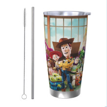 Hrnček Toy Story 20 oz, nerezový vákuovo izolovaný cestovný hrnček na kávu, cestovný hrnček na kávu s viečkom, termohrnek na outdoorové