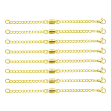Magnetic Necklace Extender Adjustable Chain Extenders for Necklaces,Magnetic Necklace Clasps and Closures Gold