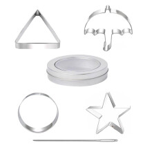 Korean Sugar Candy Making Tools: Star Triangle Circle Shape Stainless Steel Cookie Press 2021 Korea Game Party Props