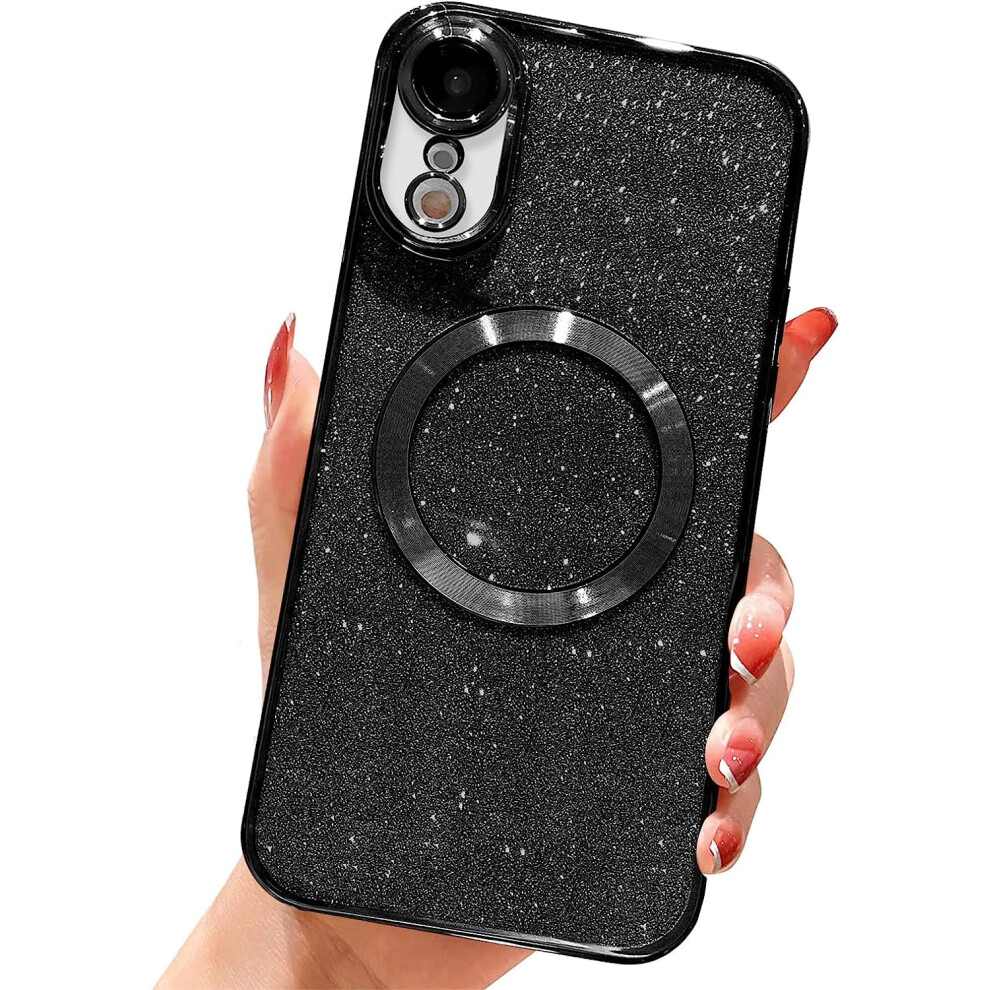 Compatible With Iphone Xr 6.1" Magnetic Glitter Case, [Compatible With Magsafe] Cute Luxury Bling Clear Phone Case, Shockproof Anti-Scratch Protector 9164030735491