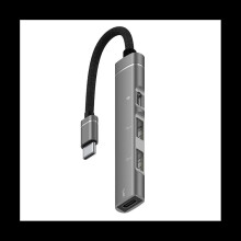 Pre mobilný telefón, počítač, tablet, prenosný nabíjací hub PD, rozširujúci dok s USB-C typu C, sivý
