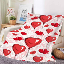 Wrap Yourself In Love With Our Red Balloon Printed Valentine'S Day Blanket Up And Feel The Romance!