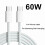Καλώδιο γρήγορης φόρτισης USB Type C, πλεγμένο PD60W, 2 μέτρα, συμβατό με iPhone15, Android, Samsung, 4