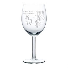 Verre à vin Gobelet Infirmière praticienne Superstar Licorne Drôle (10 oz)