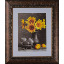 3-1/4" Polystyrene 3D Textured Picture Frame by WholesaleArtsFrames-com 10x15, 1538 Series Brown & Copper - Made in USA