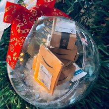 Christmas Ornament Ball Xmas Tree Clear Bauble Ornament House Hanging Ball Exquisite Gift-Express Delivery