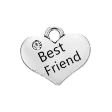 RSAMD10pcs Special Middle Sister Baby Flower Girl Best Friend Charm for DIY Making-Best Friend