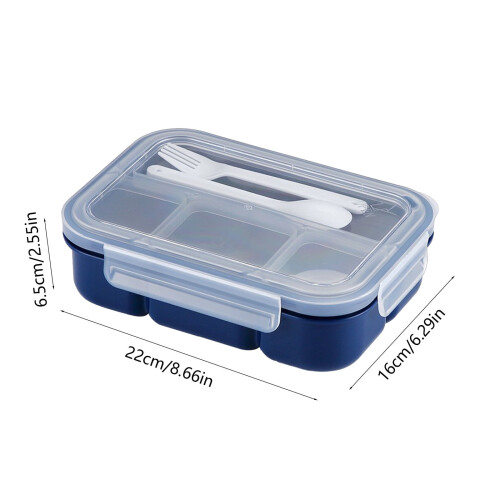 Lucky Bento Box, Δοχείο Προετοιμασίας Γεύματος 4 Διαμερισμάτων για Ενήλικες & Παιδιά, 2