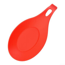 Heat Resistant Spoon Rest Set for Cooking, Easy Clean Kitchen Utensil Holder, Red 4PCS