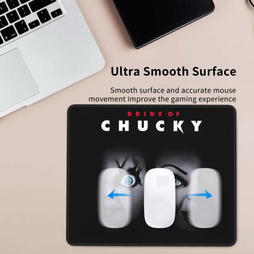 Mouse Pad Bride Of Chucky με ραμμένη άκρη, αντιολισθητική βάση από καουτσούκ, πλενόμενο 2