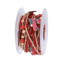 5 m feines Leinen-Weihnachtsbaumband, passend zu Weihnachtsdekorationen und -ornamenten, neues Design, Sonderangebot