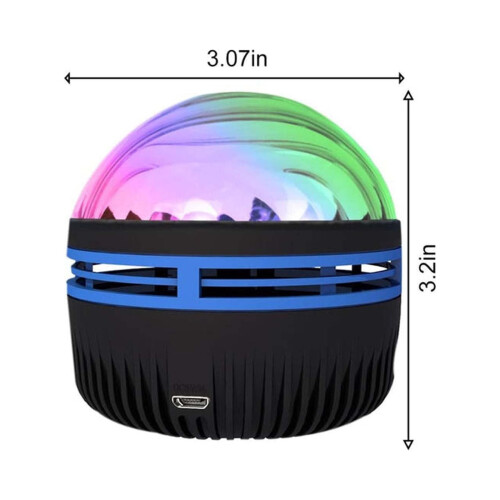 Φως προβολής USB Fnyoxu, νυχτερινό φως διακοπών, έξυπνο μίνι περιστρεφόμενο νυχτερινό 2
