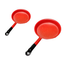2 st Mini Stekpannor Köksredskap Hus Miniatyrmodeller Tillbehör Kök Stekpannor Pryl