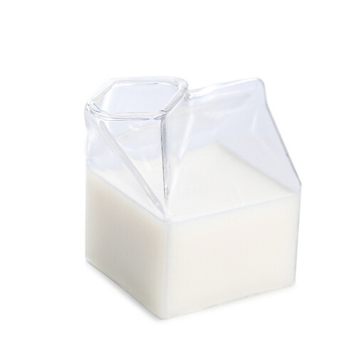 Glasmilchkarton, transparent, Mini